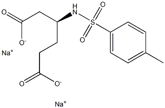 [S,(+)]-3-[(p-Tolylsulfonyl)amino]hexanedioic acid disodium salt 结构式