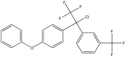 1-Chloro-1-(4-phenoxyphenyl)-1-[3-(trifluoromethyl)phenyl]-2,2,2-trifluoroethane 结构式