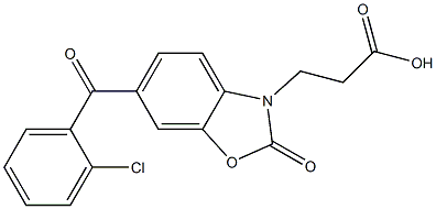 6-(2-Chlorobenzoyl)-2-oxo-3(2H)-benzoxazolepropionic acid 结构式