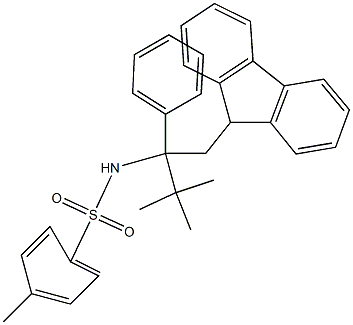 9-[2-Phenyl-2-tert-butyl-2-(tosylamino)ethyl]-9H-fluorene 结构式