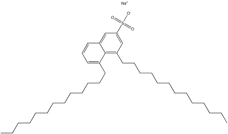 4,5-Ditridecyl-2-naphthalenesulfonic acid sodium salt 结构式