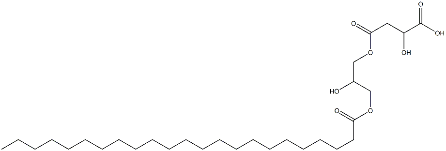 D-Malic acid hydrogen 4-(2-hydroxy-3-tricosanoyloxypropyl) ester 结构式