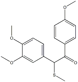 1-(4-Methoxyphenyl)-2-(3,4-dimethoxyphenyl)-2-(methylthio)ethan-1-one 结构式