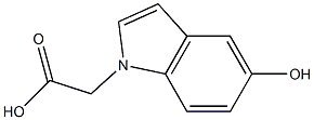 5-Hydroxy-1H-indole-1-acetic acid 结构式