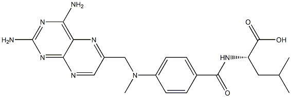 (2S)-2-[[4-[Methyl[(2,4-diaminopteridine-6-yl)methyl]amino]benzoyl]amino]-4-methylpentanoic acid 结构式