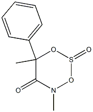 4,6-Dimethyl-6-phenyl-4H-1,3,2,4-dioxathiazin-5(6H)-one 2-oxide 结构式
