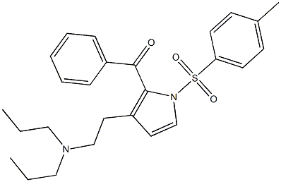 N,N-Dipropyl-1-[(4-methylphenyl)sulfonyl]-2-benzoyl-1H-pyrrole-3-ethanamine 结构式