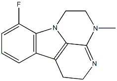10-Fluoro-2,3,5,6-tetrahydro-3-methyl-1H-3,4,10b-triazafluoranthene 结构式