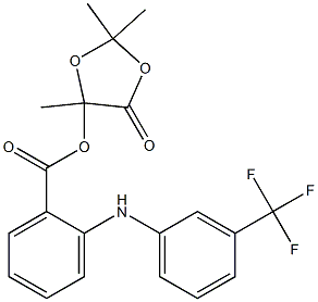 2-[(3-Trifluoromethylphenyl)amino]benzoic acid 2,2,5-trimethyl-4-oxo-1,3-dioxolan-5-yl ester 结构式