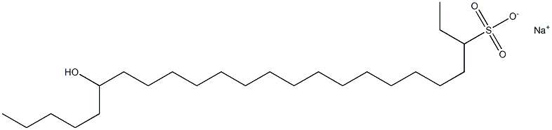 19-Hydroxytetracosane-3-sulfonic acid sodium salt 结构式