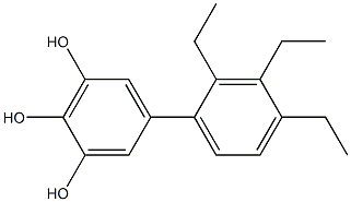 5-(2,3,4-Triethylphenyl)benzene-1,2,3-triol 结构式