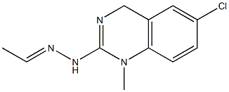 Acetaldehyde [[6-chloro-1,4-dihydro-1-methylquinazolin]-2-yl]hydrazone 结构式