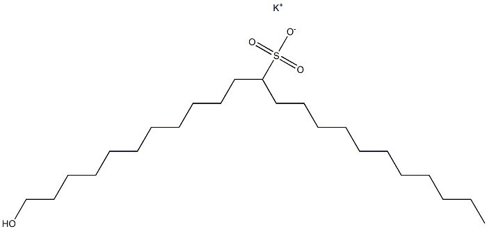 1-Hydroxytricosane-12-sulfonic acid potassium salt 结构式