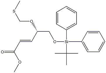 (4S,2E)-5-[(tert-Butyldiphenylsilyl)oxy]-4-(methylthiomethoxy)-2-pentenoic acid methyl ester 结构式