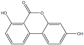 3,7-Dihydroxy-6H-dibenzo[b,d]pyran-6-one 结构式