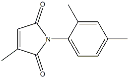 2,5-Dihydro-1-(2,4-dimethylphenyl)-3-methyl-1H-pyrrole-2,5-dione 结构式
