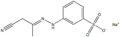 3-[2-(2-Cyano-1-methylethylidene)hydrazino]benzenesulfonic acid sodium salt 结构式