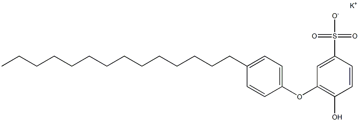 6-Hydroxy-4'-tetradecyl[oxybisbenzene]-3-sulfonic acid potassium salt 结构式