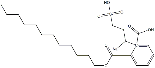 Phthalic acid 1-dodecyl 2-(1-sodiosulfopropyl) ester 结构式