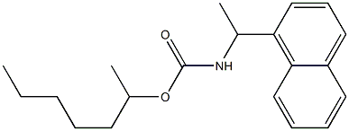 N-[1-(1-Naphtyl)ethyl]carbamic acid (1-methylhexyl) ester 结构式