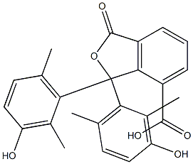 1,3-Dihydro-1,1-bis(3-hydroxy-2,6-dimethylphenyl)-3-oxoisobenzofuran-7-carboxylic acid 结构式