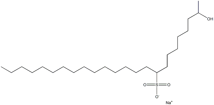 2-Hydroxytetracosane-9-sulfonic acid sodium salt 结构式