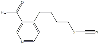 4-(4-Thiocyanatobutyl)nicotinic acid 结构式