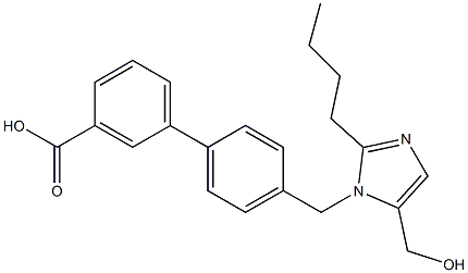 4'-(5-Hydroxymethyl-2-butyl-1H-imidazol-1-ylmethyl)-1,1'-biphenyl-3-carboxylic acid 结构式