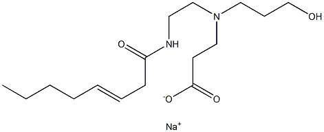 3-[N-(3-Hydroxypropyl)-N-[2-(3-octenoylamino)ethyl]amino]propionic acid sodium salt 结构式