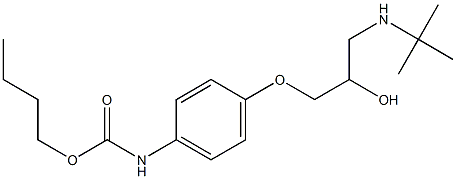 [4-[2-Hydroxy-3-(tert-butylamino)propoxy]phenyl]carbamic acid butyl ester 结构式