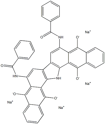 Tetrasodium 6,9-bis(benzoylamino)-16H-dinaphtho[2,3-a:2',3'-i]carbazole-5,10,15,17-tetraolate 结构式