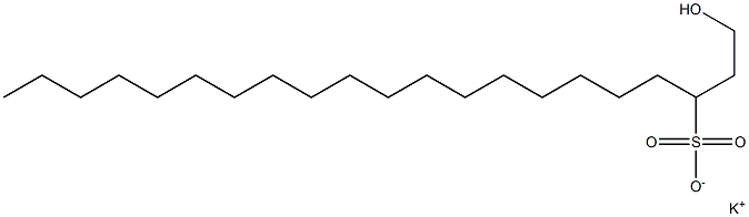 1-Hydroxyhenicosane-3-sulfonic acid potassium salt 结构式