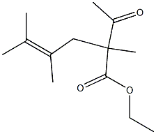 2-Acetyl-2,4,5-trimethyl-4-hexenoic acid ethyl ester 结构式