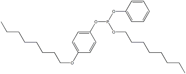 Phosphorous acid 4-(octyloxy)octyldiphenyl ester 结构式