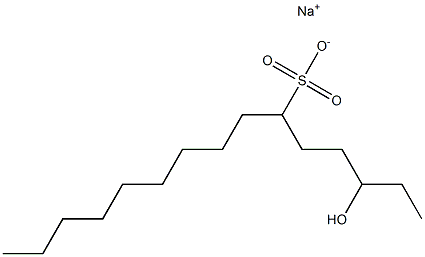 3-Hydroxypentadecane-6-sulfonic acid sodium salt 结构式