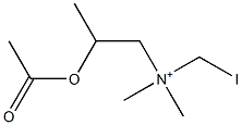 2-Acetyloxy-N-iodomethyl-N,N-dimethylpropan-1-aminium 结构式