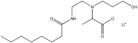 2-[N-(3-Hydroxypropyl)-N-[2-(octanoylamino)ethyl]amino]propionic acid lithium salt 结构式