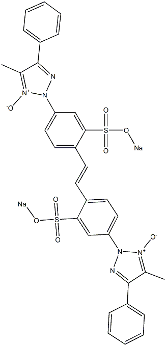 2,2'-[2,2'-Di(sodiooxysulfonyl)stilbene-4,4'-diyl]bis(5-methyl-4-phenyl-2H-1,2,3-triazole-1-oxide) 结构式