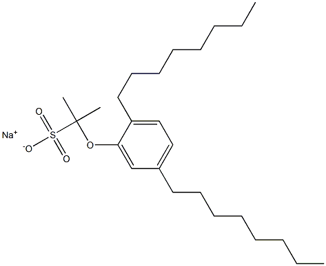 2-(2,5-Dioctylphenoxy)propane-2-sulfonic acid sodium salt 结构式