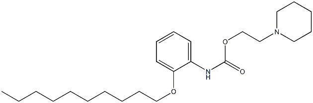 1-[2-[[(2-(Decyloxy)phenyl)amino]carbonyloxy]ethyl]piperidine 结构式