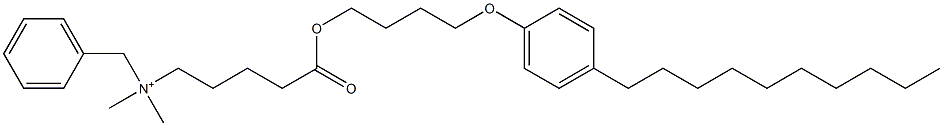 N,N-Dimethyl-N-benzyl-N-[4-[[4-(4-decylphenyloxy)butyl]oxycarbonyl]butyl]aminium 结构式