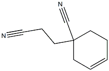 4-Cyano-4-(2-cyanoethyl)cyclohexene 结构式