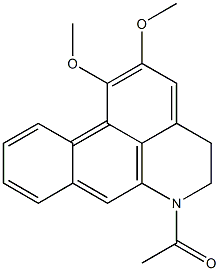 6-Acetyl-1,2-dimethoxy-5,6-dihydro-4H-dibenzo[de,g]quinoline 结构式