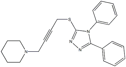 4,5-Diphenyl-3-[[4-piperidino-2-butynyl]thio]-4H-1,2,4-triazole 结构式