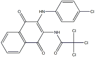 2-(4-Chlorophenyl)amino-3-(trichloroacetyl)amino-1,4-naphthoquinone 结构式