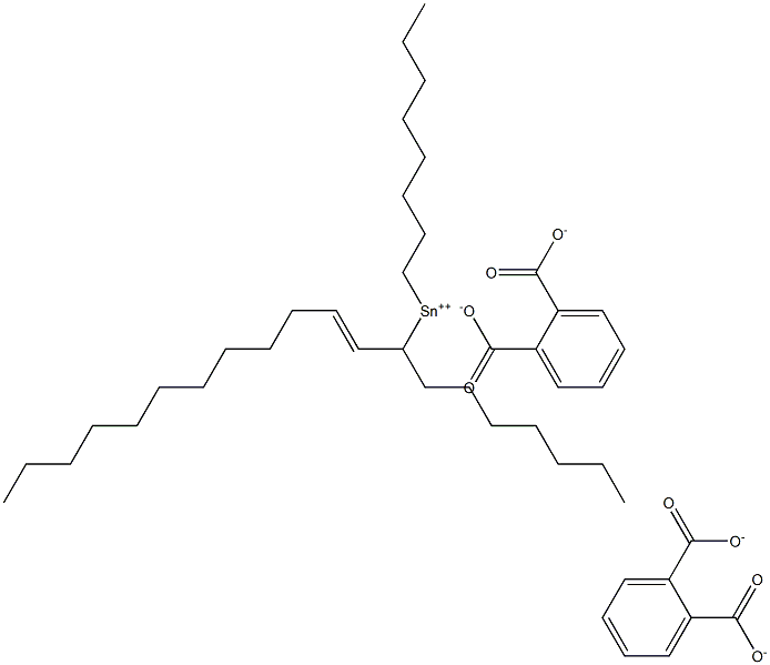 Bis[phthalic acid 1-(1-dodecenyl)]dioctyltin(IV) salt 结构式