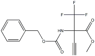 2-(Benzyloxycarbonylamino)-2-trifluoromethyl-3-butynoic acid methyl ester 结构式