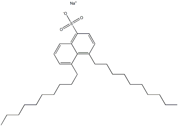 4,5-Didecyl-1-naphthalenesulfonic acid sodium salt 结构式