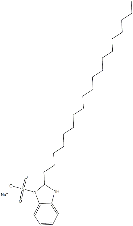 2,3-Dihydro-2-nonadecyl-1H-benzimidazole-1-sulfonic acid sodium salt 结构式