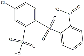 5-Chloro-2-[(2-nitrophenyl)sulfonyl]benzenesulfonic acid 结构式